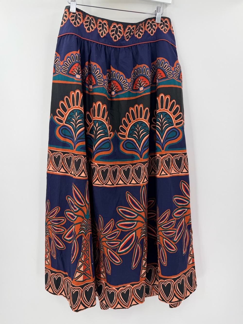 Farm Rio Anika Tapestry Midi Skirt In Ainika Tapestry 100% Cotton Large - Picture 4 of 8